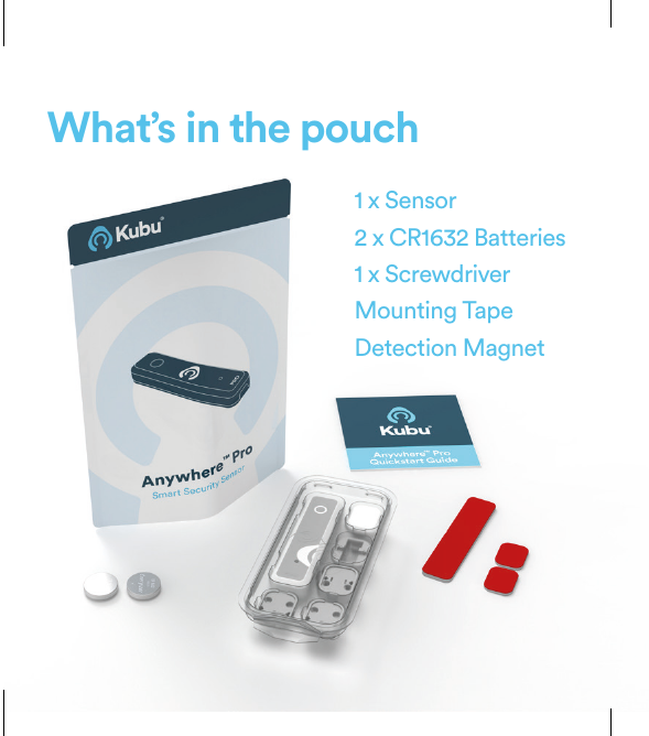 Anywhere Pro Sensor – what’s in the pouch